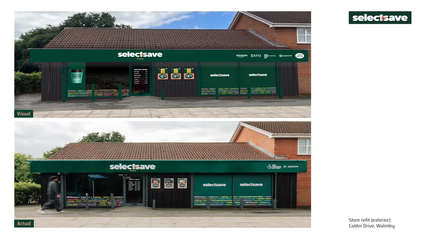 Shopfront, visual against the finished refit
