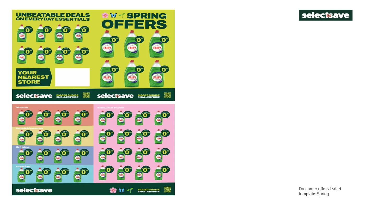 Consumer offers leaflet, spring template