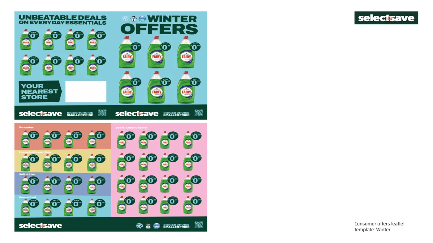 Consumer offers leaflet, winter template