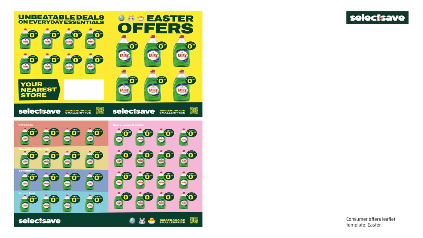 Consumer offers leaflet, Easter template