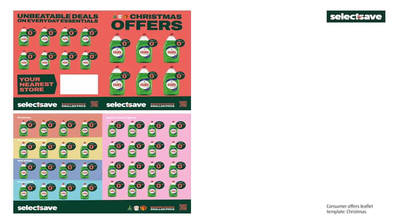 Consumer offers leaflet, Christmas template