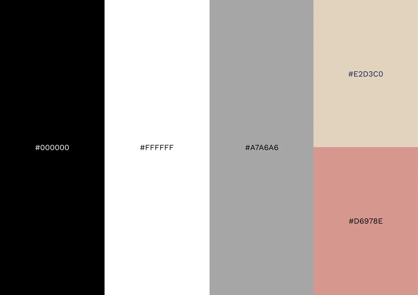 The five brand colours