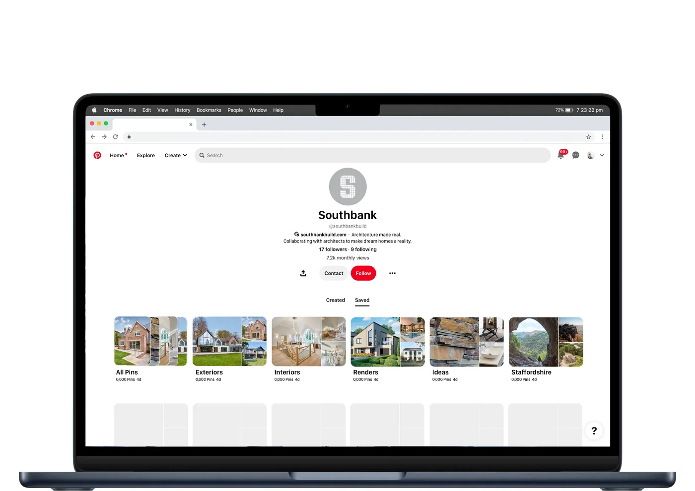 Pinterest profile
