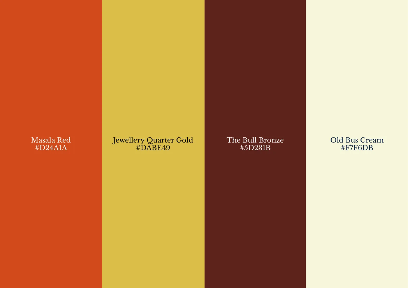 The four brand colours