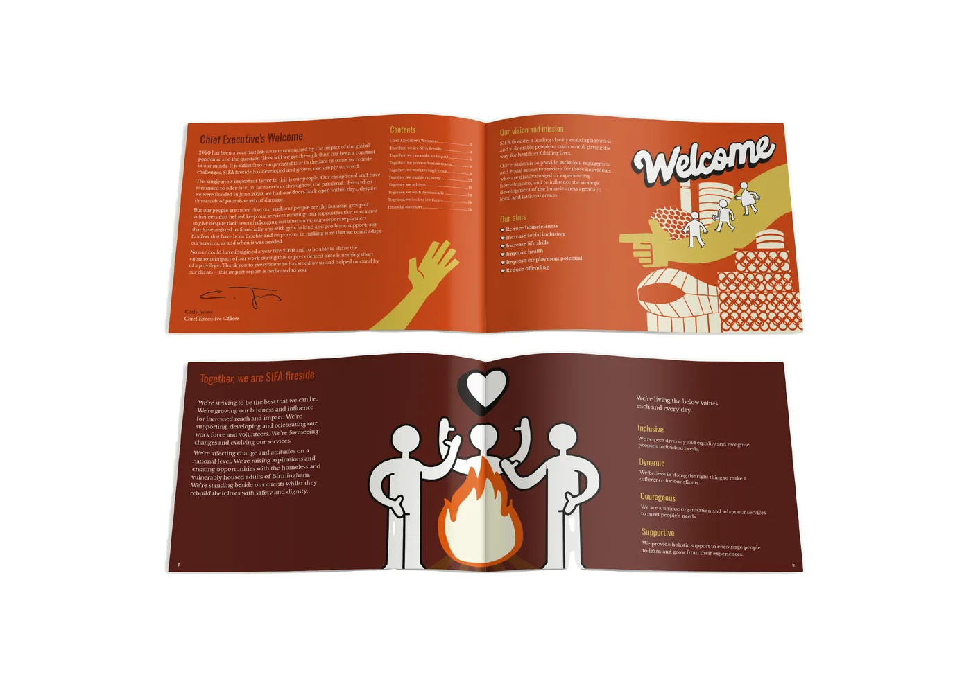 Publication spread, chief executive&rsquo;s welcome