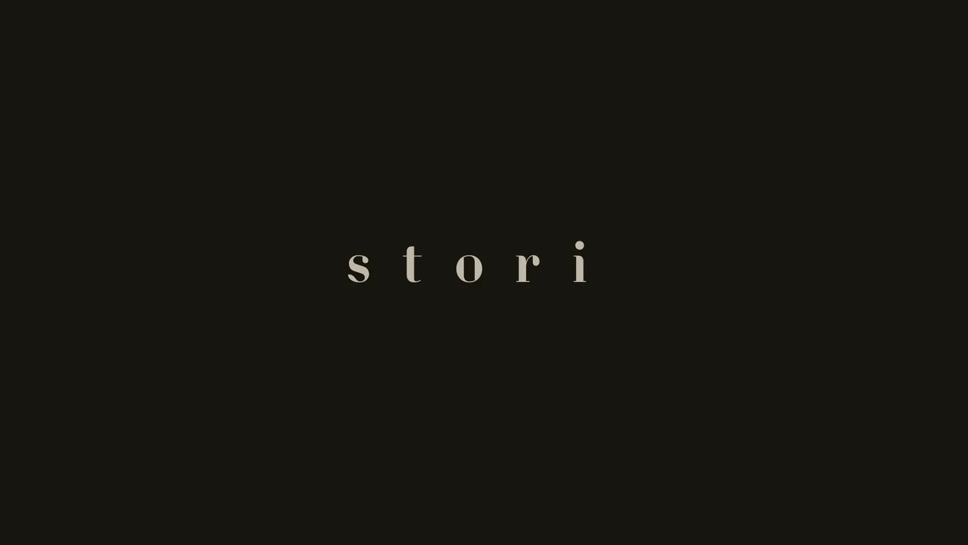 Logotype, bronze on black