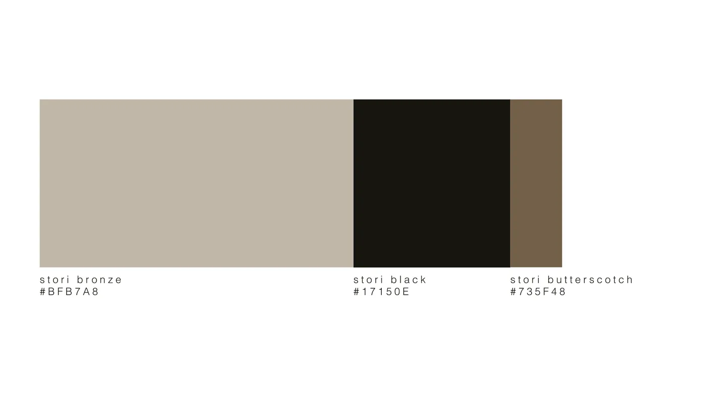 The three brand colours