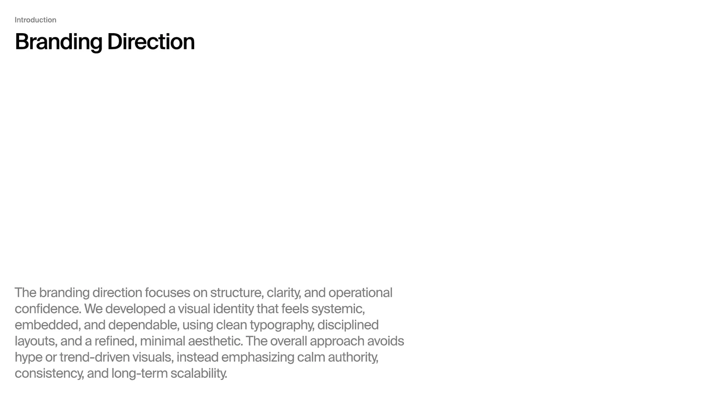 Introduction, branding direction