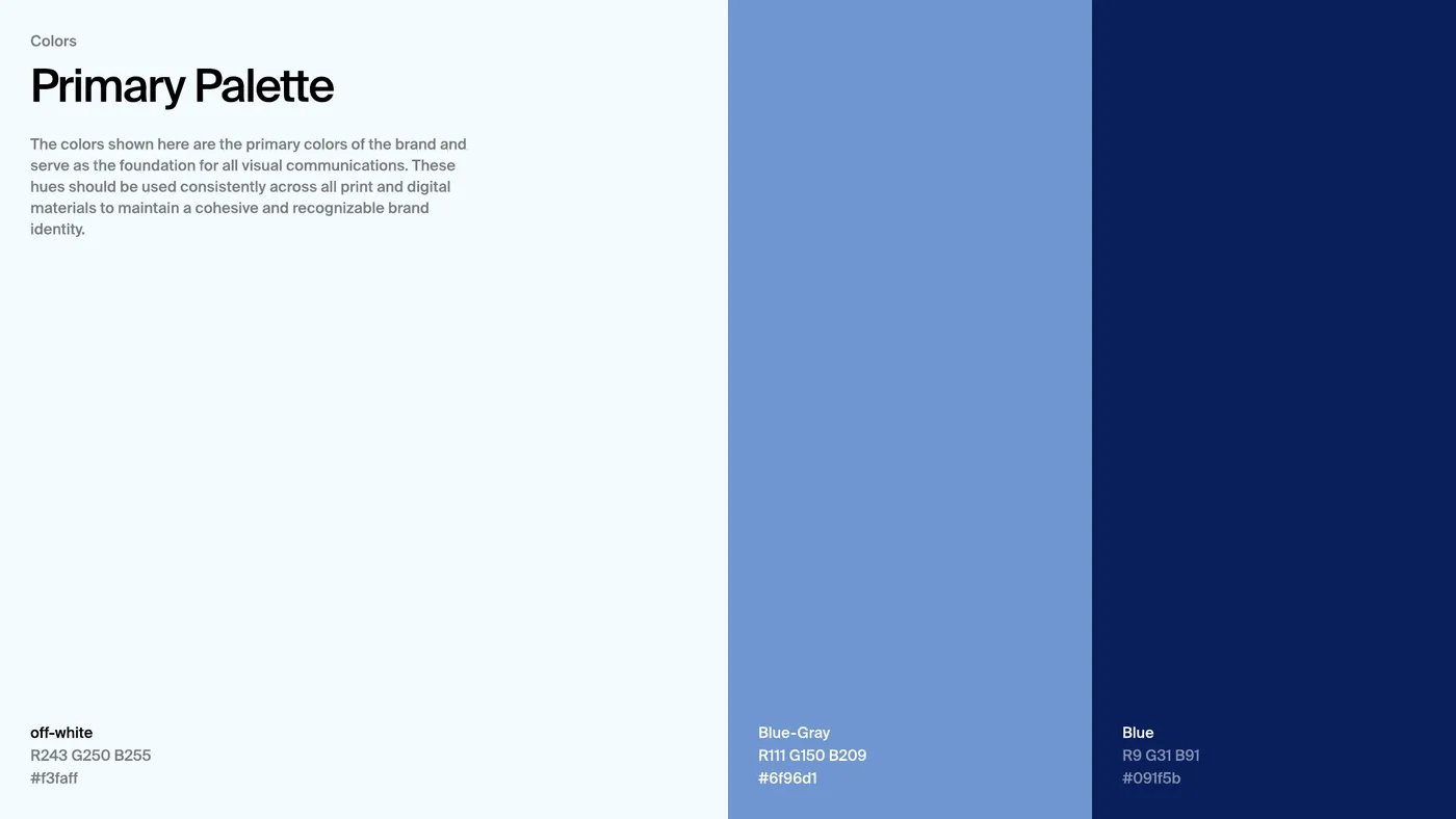 The primary colour palette