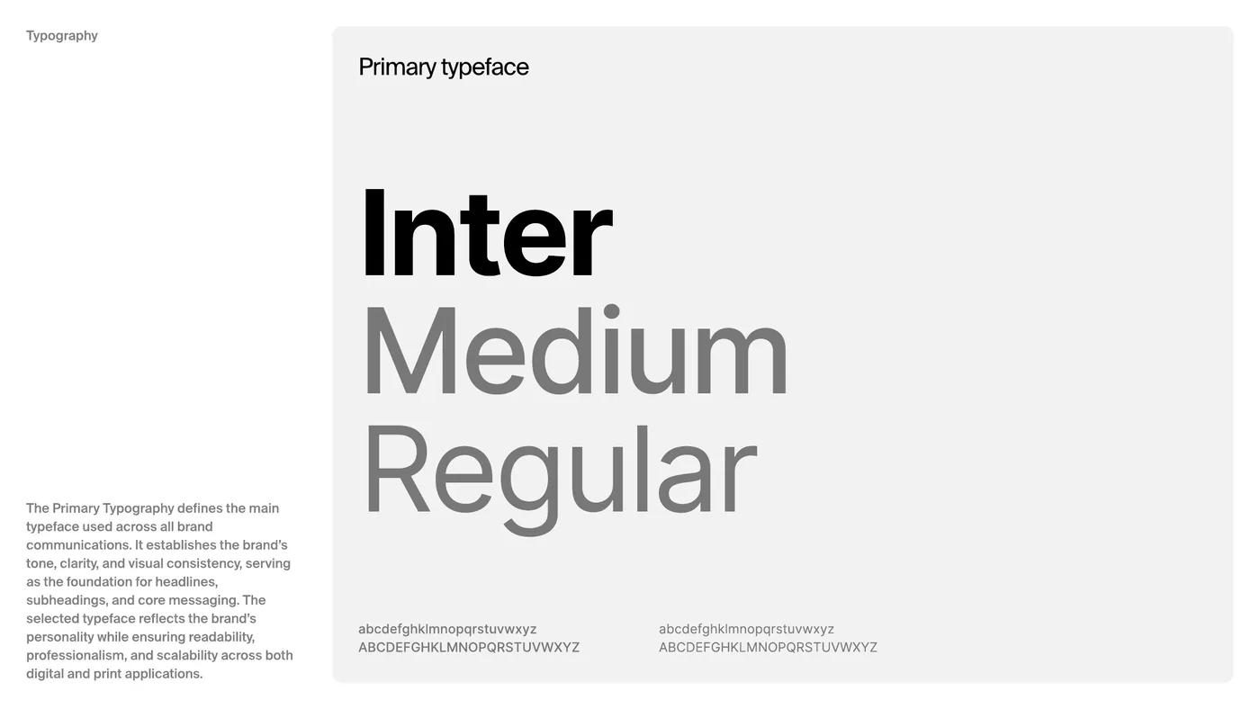 Inter, the primary typeface