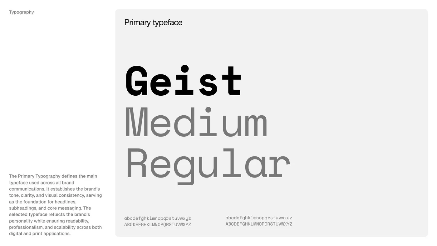 Geist specimen showing Medium and Regular weights with full character set