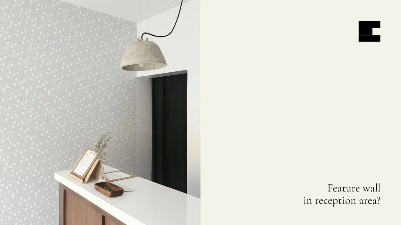 Proposed feature wall using the Chapel Hill Dental pattern