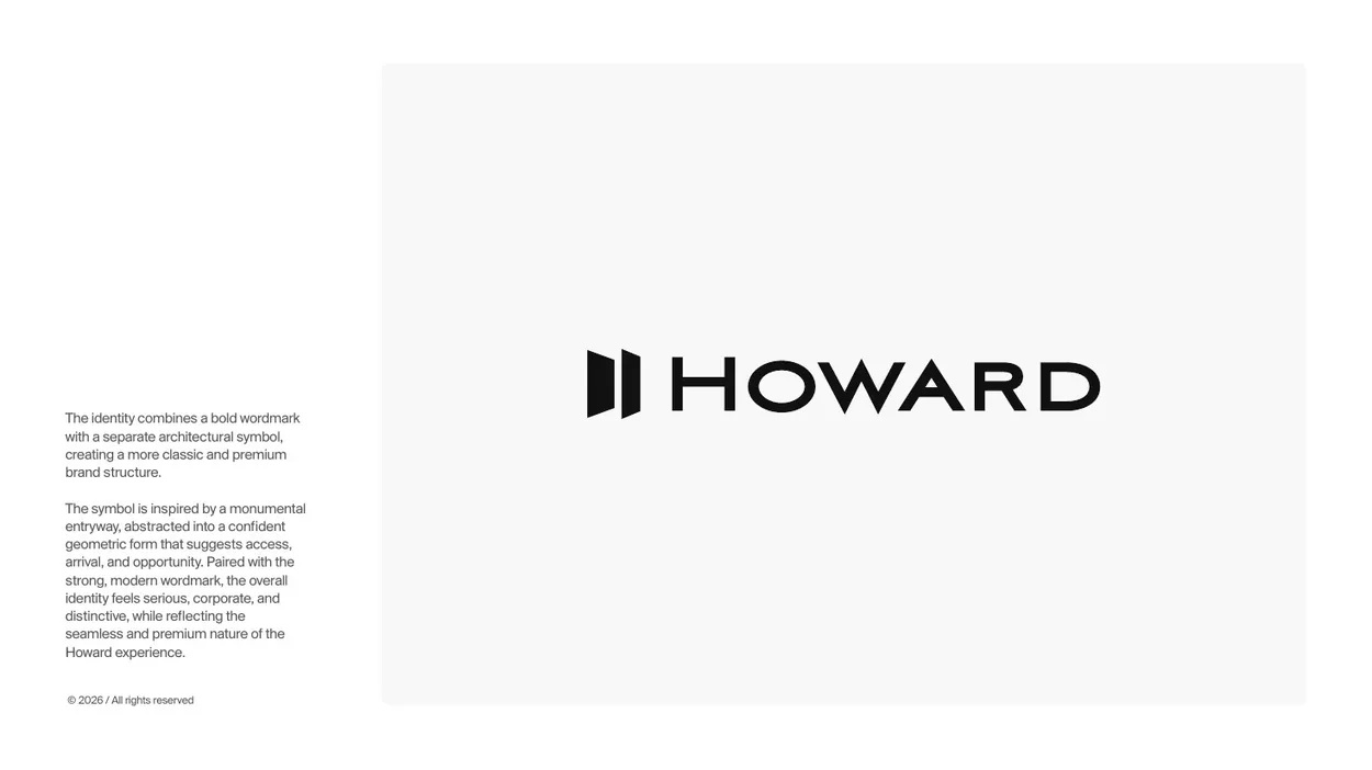 The rationale behind the Howard wordmark and symbol
