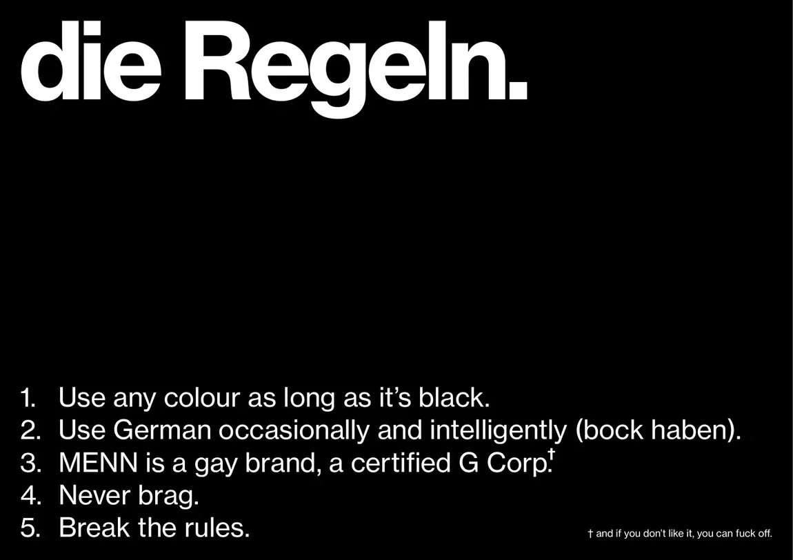 The five Menn brand rules