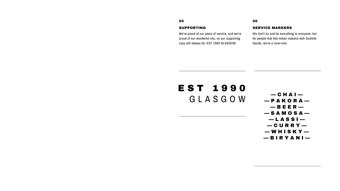 Supporting copy and the eight service markers