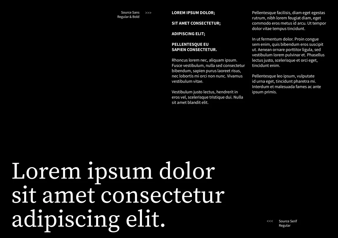 Panaso typographic setting